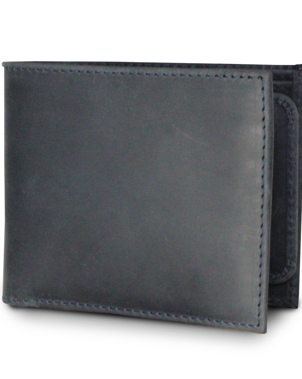 Bifold Leather Wallet in Electric Black