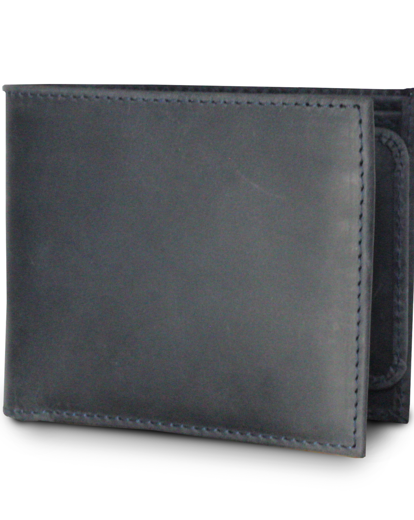 Bifold Leather Wallet in Electric Black