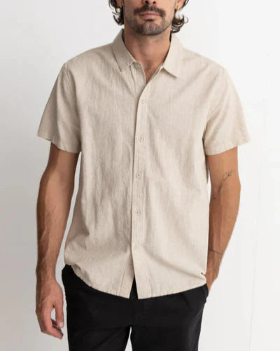 Classic Linen SS Shirt in Sand