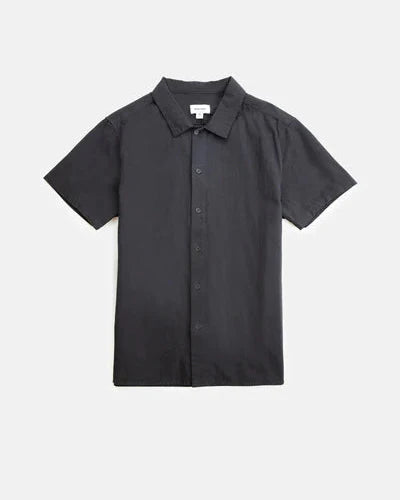 Classic Linen SS Shirt in Black