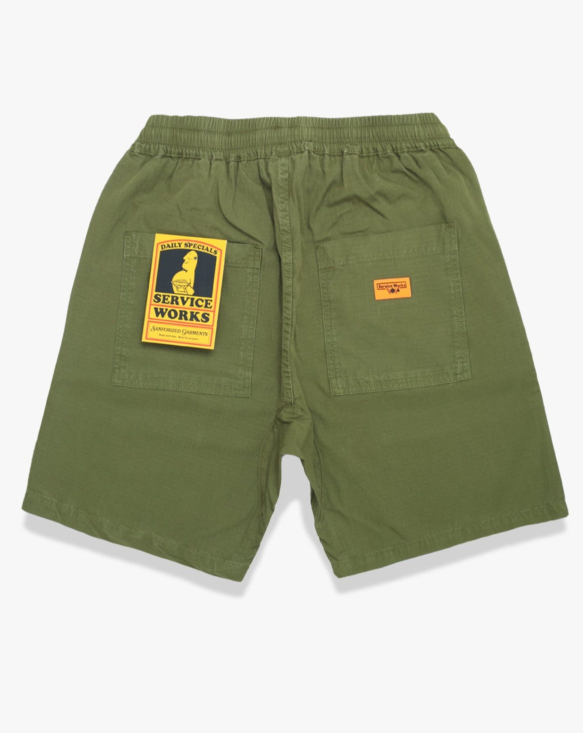 Ripstop Chef Shorts in Pesto
