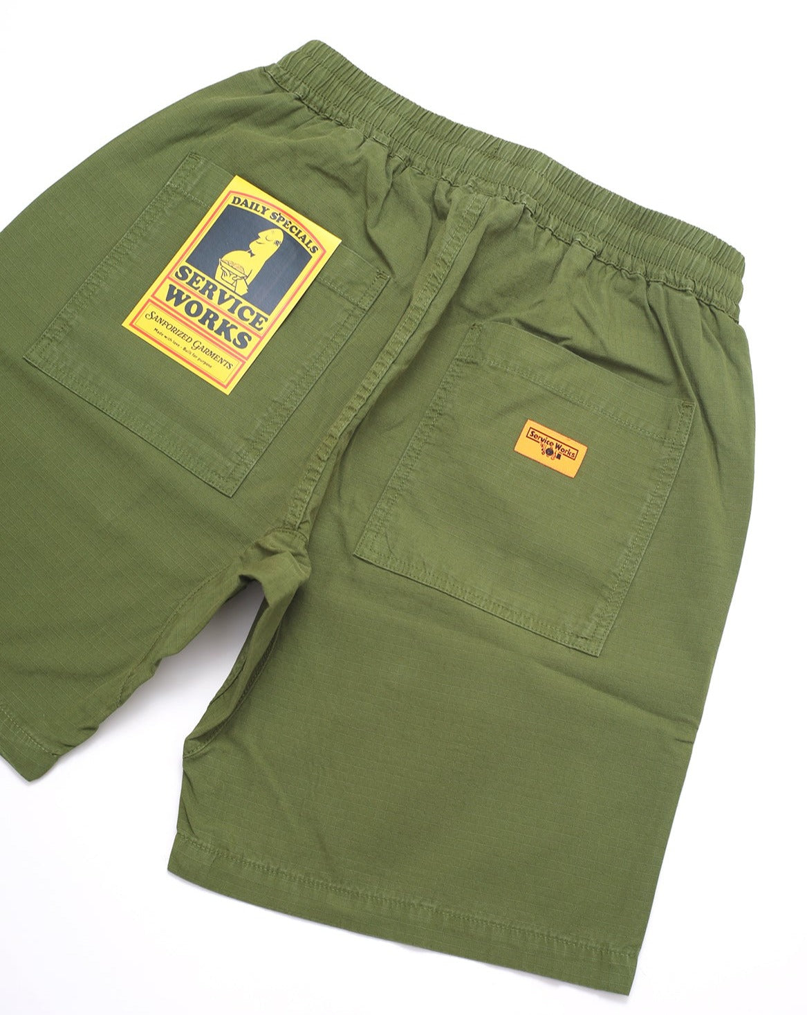 Ripstop Chef Shorts in Pesto