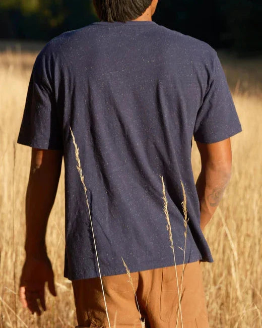 Cosmos Tee in Navy Indigo