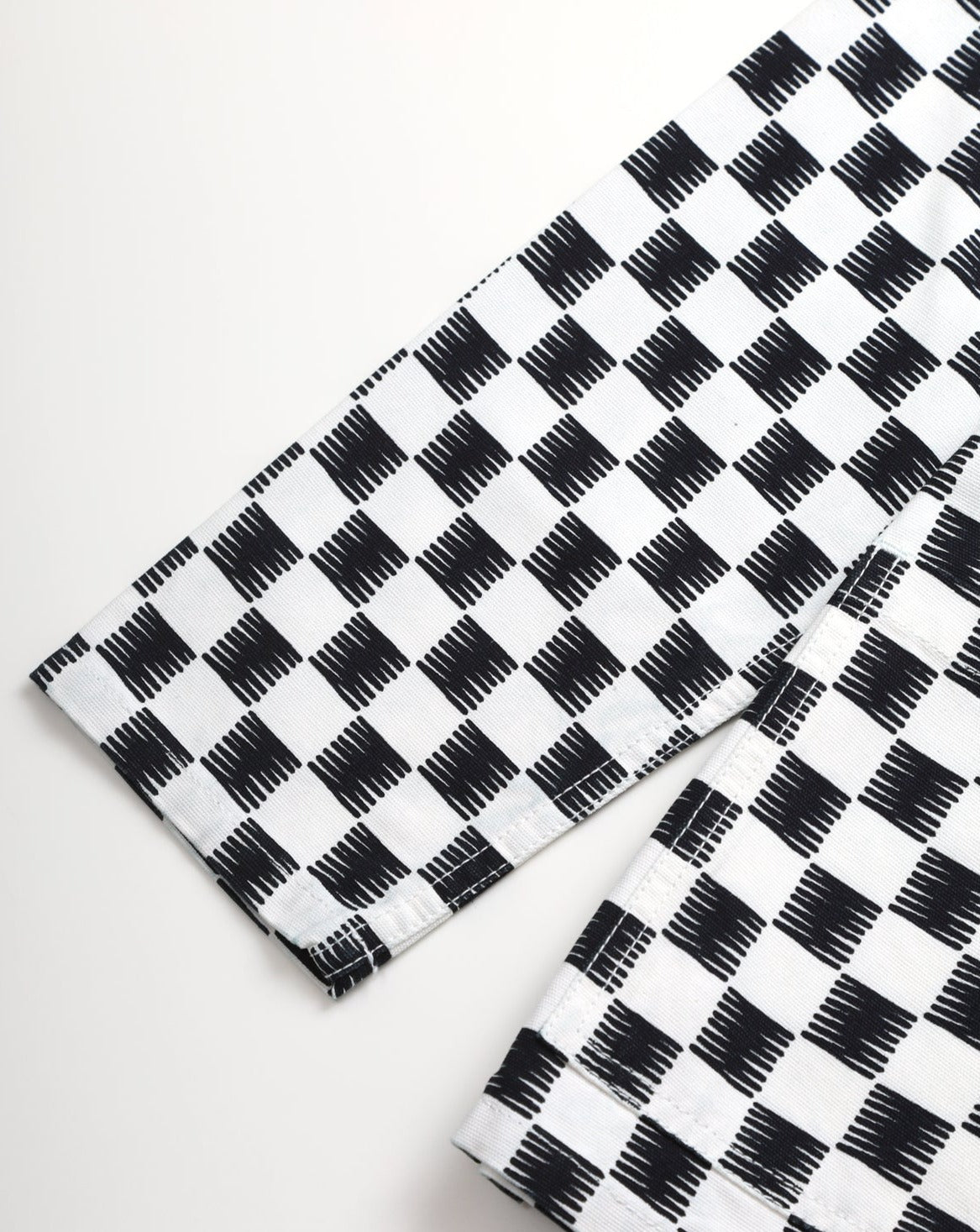 Canvas Coverall Jacket in B/W Checker